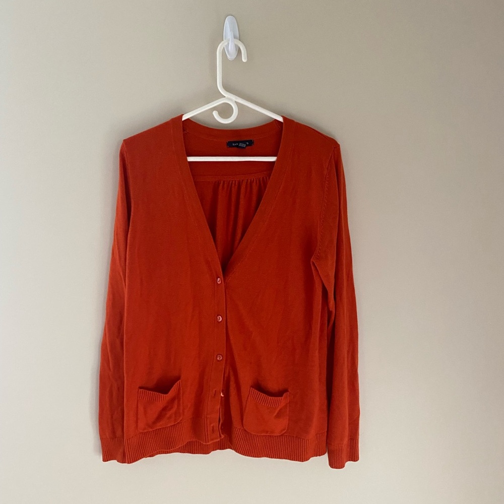 Lands end v-neck cardigan size L